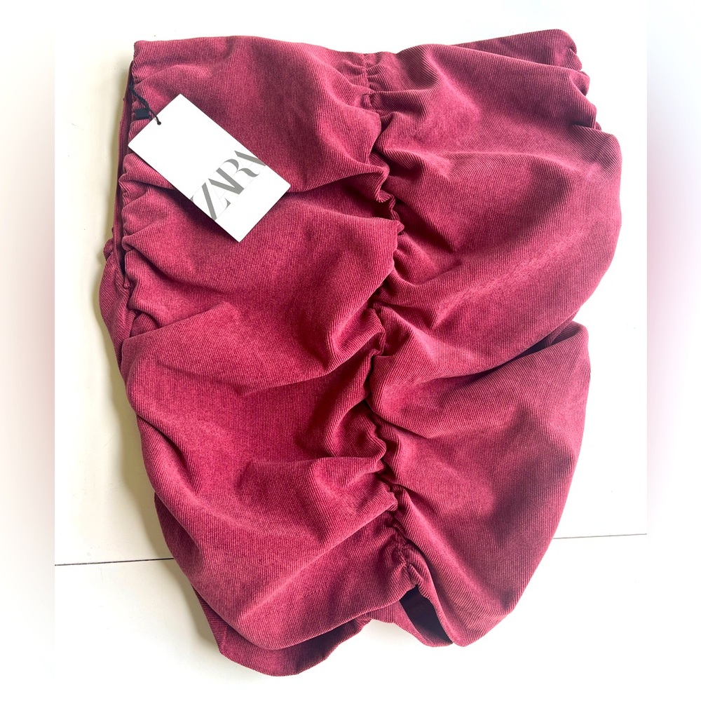 NWT Pink Zara Drape Skirt Small